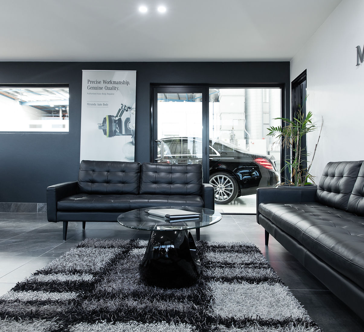 Miranda Auto Body workshop interior — prestige smash repairs