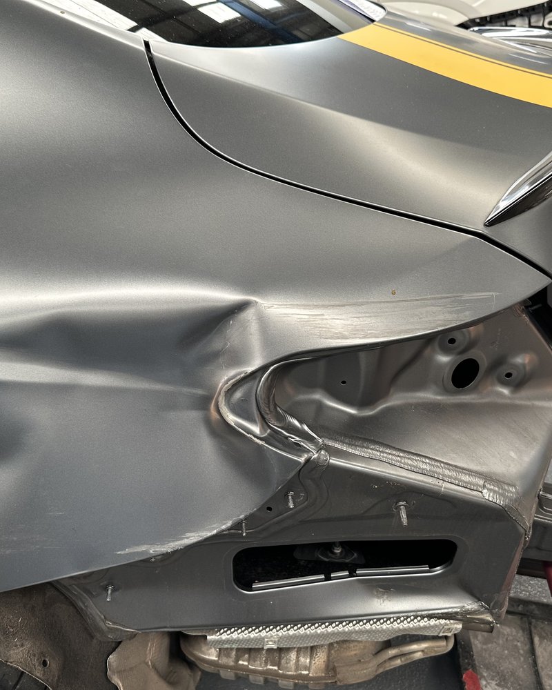 PDR before — dented panel Miranda Auto Body Caringbah